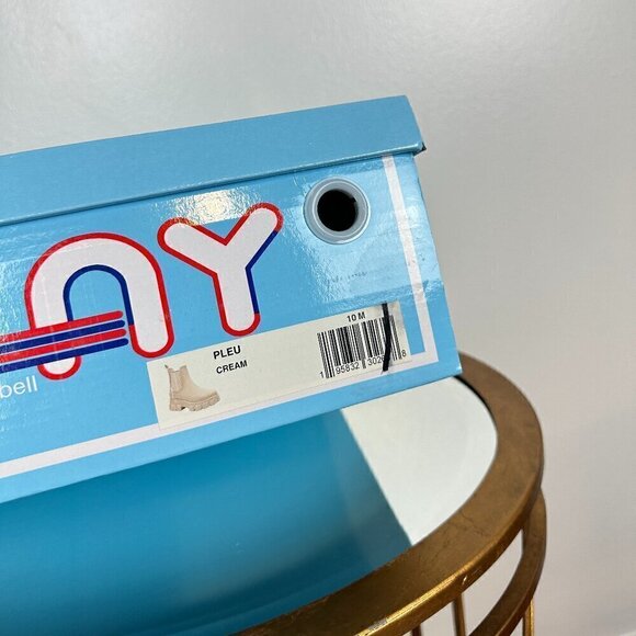 JEFFREY CAMPBELL Pleu Platform Lug Sole Chelsea Rain Boot Cream Size US 10 NWT - Picture 11 of 11